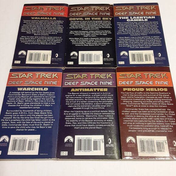 Star Trek Deep Space Nine VTG 90's Paperback Books 7-12 - Picture 2 of 9
